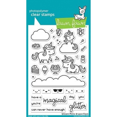 Lawn Fawn Clear Stamps 4X6 (unicorn picnic) Lawn Fawn Clear Stamps 4X6 (unicorn picnic)