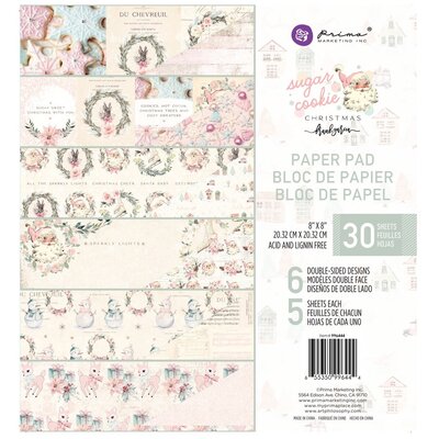 Prima Marketing 8x8 Paper Pad (sugar cookie) 6 Designs/5 Each Prima Marketing 8x8 Paper Pad (sugar cookie) 6 Designs/5 Each