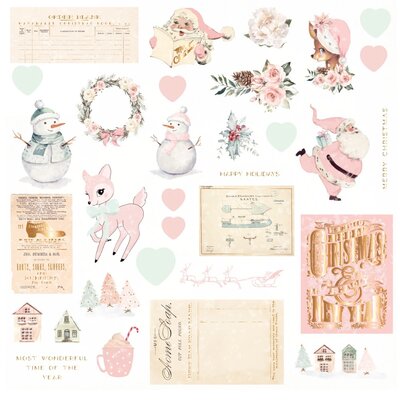 Prima Marketing Cardstock Ephemera (sugar cookie 2) 32/Pkg-Shapes, Tags, Words, Foiled Accents Prima Marketing Cardstock Ephemera (sugar cookie 2) 32/Pkg-Shapes, Tags, Words, Foiled Accents