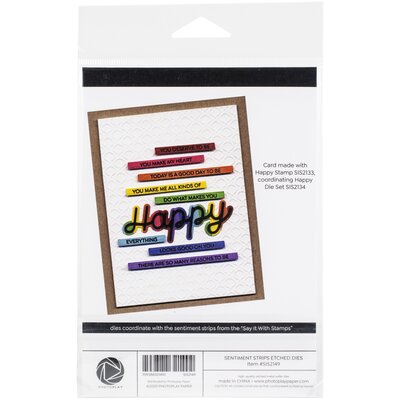 Photoplay Paper Say It With Stamps Die Set (sentiment strips) Photoplay Paper Say It With Stamps Die Set (sentiment strips)