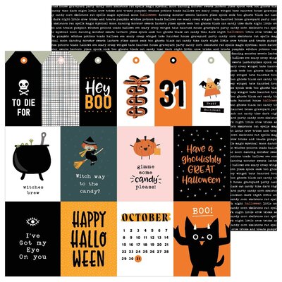 Pebbles Spoooky - 12x12 Double-Sided Cardstock (october 31) Pebbles Spoooky - 12x12 Double-Sided Cardstock (october 31)