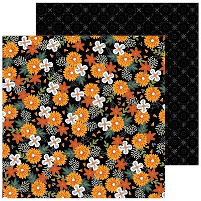 Pebbles Spoooky - 12x12 Double-Sided Cardstock (spoooky blooms) Pebbles Spoooky - 12x12 Double-Sided Cardstock (spoooky blooms)