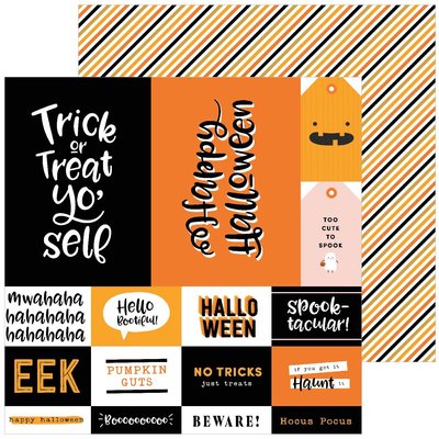 Pebbles Spoooky - 12x12 Double-Sided Cardstock (eeeek) Pebbles Spoooky - 12x12 Double-Sided Cardstock (eeeek)