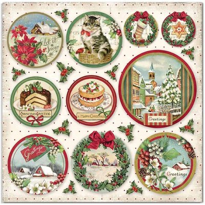 Stamperia Intl Classic Christmas - 12x12 Double-Sided Cardstock (rounds) Stamperia Intl Classic Christmas - 12x12 Double-Sided Cardstock (rounds)