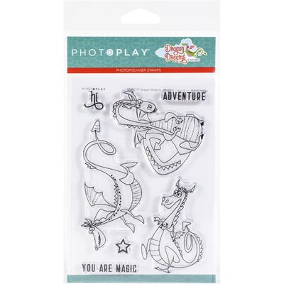 Photoplay Paper Photopolymer Stamp (dragons) Photoplay Paper Photopolymer Stamp (dragons)