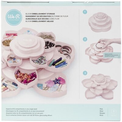 We R Memory Keepers We R Bloom Embellishment Storage - Pink We R Memory Keepers We R Bloom Embellishment Storage - Pink