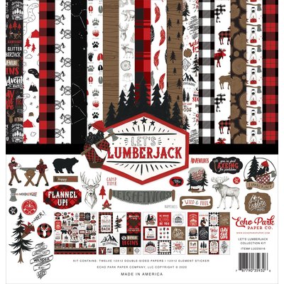 Echo Park Paper Collection Kit 12X12 - Let's Lumberjack Echo Park Paper Collection Kit 12X12 - Let's Lumberjack
