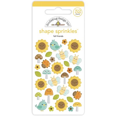 Doodlebug Sprinkles Adhesive Enamel Shapes-Fall Friends Doodlebug Sprinkles Adhesive Enamel Shapes-Fall Friends