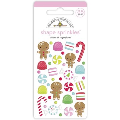 Doodlebug Sprinkles Adhesive Enamel Shapes-Visions Of Sugarplums Doodlebug Sprinkles Adhesive Enamel Shapes-Visions Of Sugarplums