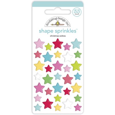 Doodlebug Sprinkles Adhesive Enamel Shapes-Christmas Wishes Doodlebug Sprinkles Adhesive Enamel Shapes-Christmas Wishes