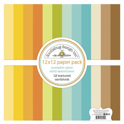 Doodlebug Textured Double-Sided Cardstock 12X12 Pack-Pumpkin Spice Doodlebug Textured Double-Sided Cardstock 12X12 Pack-Pumpkin Spice