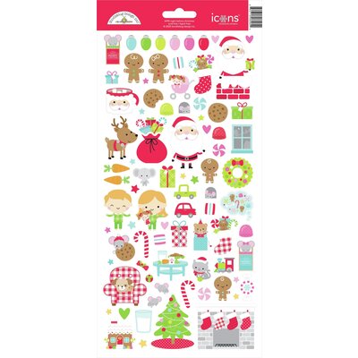 Doodlebug Cardstock Stickers 6X13-Night Before Christmas Icons Doodlebug Cardstock Stickers 6X13-Night Before Christmas Icons