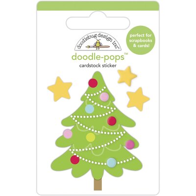 Doodlebug Doodle-Pops 3D Stickers-Tinsel Time Doodlebug Doodle-Pops 3D Stickers-Tinsel Time