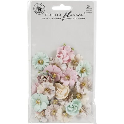 Prima Marketing Mulberry Paper Flowers (pink christmas/sugar cookie) Prima Marketing Mulberry Paper Flowers (pink christmas/sugar cookie)