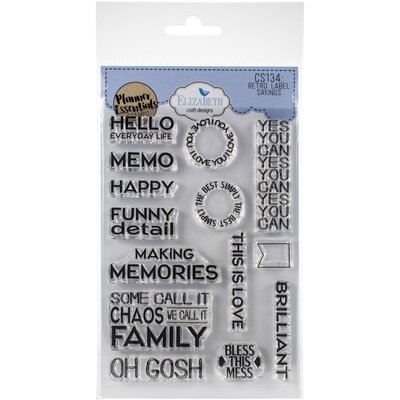 Elizabeth Craft Designs Clear Stamps (retro labels sayings) Elizabeth Craft Designs Clear Stamps (retro labels sayings)