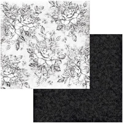 BoBunny Double-Sided Cardstock 12x12 - Tuxedos & Tiaras (roses) BoBunny Double-Sided Cardstock 12x12 - Tuxedos & Tiaras (roses)