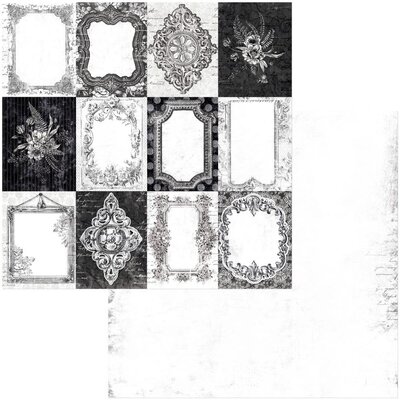 BoBunny Double-Sided Cardstock 12x12 - Tuxedos & Tiaras (frames) BoBunny Double-Sided Cardstock 12x12 - Tuxedos & Tiaras (frames)
