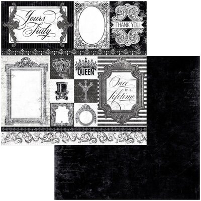 BoBunny Double-Sided Cardstock 12x12 - Tuxedos & Tiaras (black tie) BoBunny Double-Sided Cardstock 12x12 - Tuxedos & Tiaras (black tie)