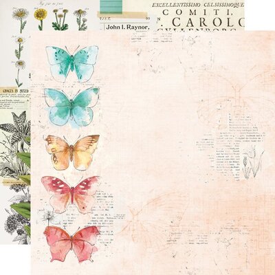 Simple Stories Double-Sided Cardstock 12X12 - Simple Vintage Cottage Fields (hello happy) Simple Stories Double-Sided Cardstock 12X12 - Simple Vintage Cottage Fields (hello happy)