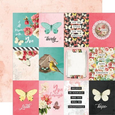 Simple Stories Double-Sided Cardstock 12X12 - Simple Vintage Cottage Fields (3x4 elements) Simple Stories Double-Sided Cardstock 12X12 - Simple Vintage Cottage Fields (3x4 elements)