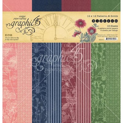 Graphic 45 Double-Sided Paper Pad 12X12 (blossom) Graphic 45 Double-Sided Paper Pad 12X12 (blossom)