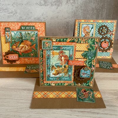 Graphic 45 Club G45 Card Kit - March 2021 (Voyage Beneath The Sea) Graphic 45 Club G45 Card Kit - March 2021 (Voyage Beneath The Sea)