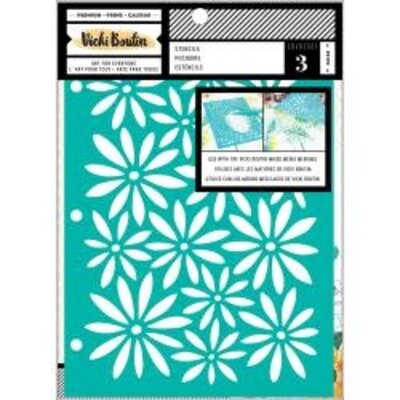 American Crafts Vicki Boutin Mixed Media Stencils 3/Pkg (wildflower & honey) American Crafts Vicki Boutin Mixed Media Stencils 3/Pkg (wildflower & honey)