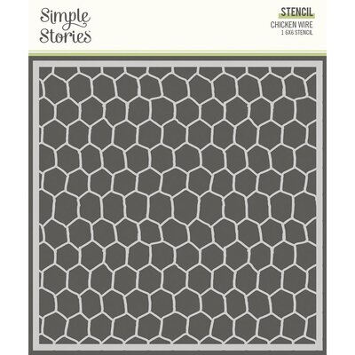 Simple Stories Stencil - Simple Vintage Farmhouse Garden (chicken wire) Simple Stories Stencil - Simple Vintage Farmhouse Garden (chicken wire)