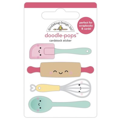 Doodlebug Doodle-Pops 3D Stickers - Made With Love (baker's kneads) Doodlebug Doodle-Pops 3D Stickers - Made With Love (baker's kneads)