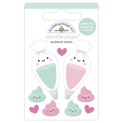 Doodlebug Doodle-Pops 3D Stickers - Made With Love (icing on the cake) Doodlebug Doodle-Pops 3D Stickers - Made With Love (icing on the cake)