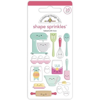 Doodlebug Sprinkle Adhesive Enamel Shapes - Made With Love (baked with love) Doodlebug Sprinkle Adhesive Enamel Shapes - Made With Love (baked with love)