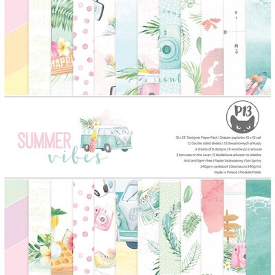 P13 Double-Sided Paper Pad 12X12 (summer vibes) P13 Double-Sided Paper Pad 12X12 (summer vibes)