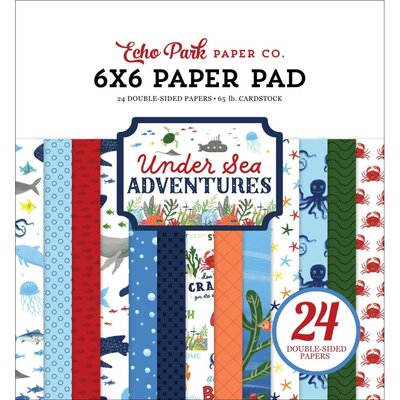Echo Park Paper Double-Sided Paper Pad 6x6 (under sea adventures) Echo Park Paper Double-Sided Paper Pad 6x6 (under sea adventures)