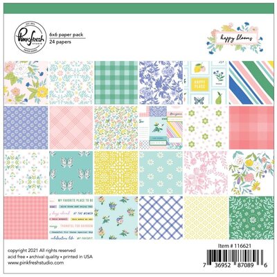 Pinkfresh Studio Double-Sided Paper Pack 6x6 (happy blooms) Pinkfresh Studio Double-Sided Paper Pack 6x6 (happy blooms)