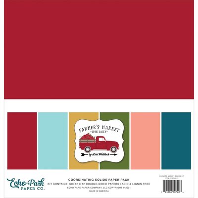 Echo Park Paper Double-Sided Solid Cardstock 12x12 (farmer's market) Echo Park Paper Double-Sided Solid Cardstock 12x12 (farmer's market)