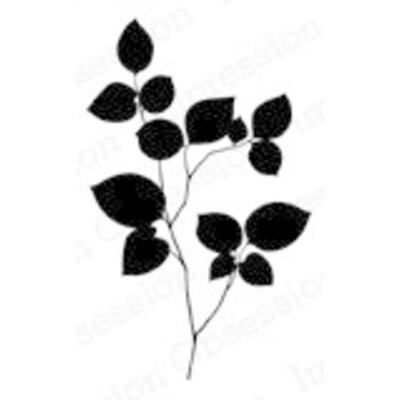 Impression Obsession Rubber Stamp (small leaf branch) Impression Obsession Rubber Stamp (small leaf branch)