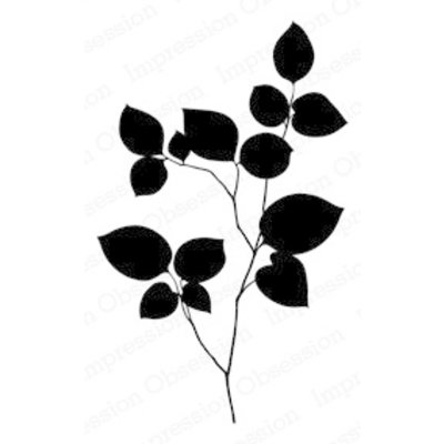 Impression Obsession Rubber Stamp (large leaf branch) Impression Obsession Rubber Stamp (large leaf branch)