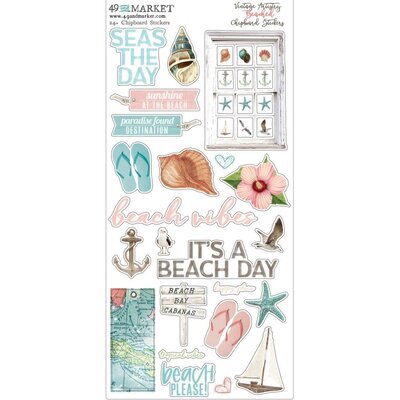 49 and Market Chipboard Stickers 6x12 (vintage artistry beached) 49 and Market Chipboard Stickers 6x12 (vintage artistry beached)