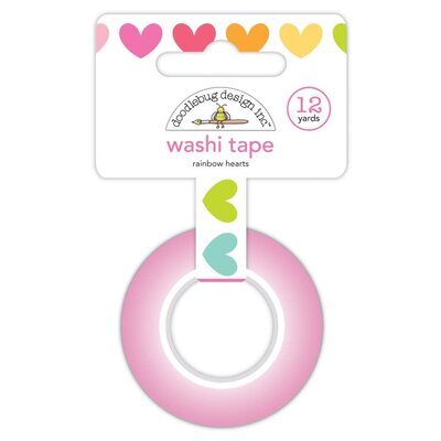 Doodlebug Washi Tape - Cute & Crafty (rainbow hearts) Doodlebug Washi Tape - Cute & Crafty (rainbow hearts)