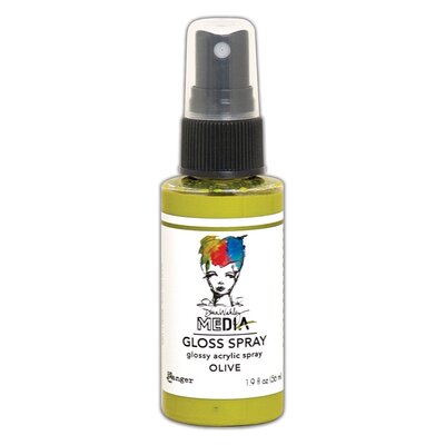 Dina Wakley Media Gloss Spray (olive) Dina Wakley Media Gloss Spray (olive)