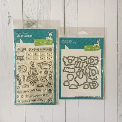 Lawn Fawn Stamp and Die (christmas fishes) Lawn Fawn Stamp and Die (christmas fishes)