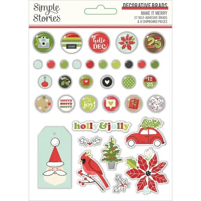 Simple Stories Decorative Brads (make it merry) Simple Stories Decorative Brads (make it merry)