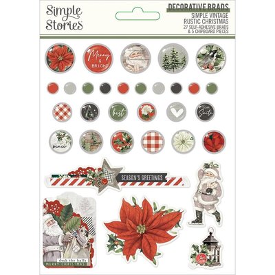 Simple Stories Decorative Brads (vintage rustic christmas) Simple Stories Decorative Brads (vintage rustic christmas)