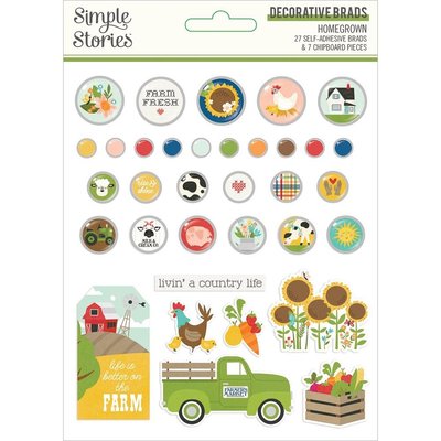 Simple Stories Decorative Brads (homegrown) Simple Stories Decorative Brads (homegrown)