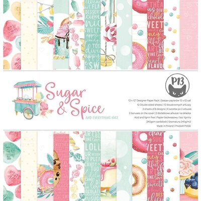 P13 Double-Sided Paper Pad 12x12 (sugar & spice) P13 Double-Sided Paper Pad 12x12 (sugar & spice)