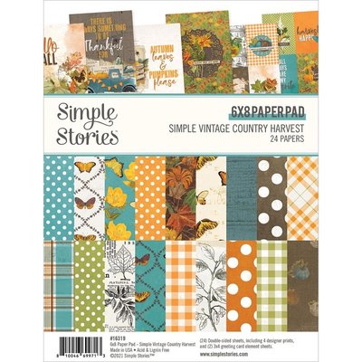 Simple Stories *PRE-ORDER* Double-Sided Paper Pad 6x8 (vintage country harvest) Simple Stories *PRE-ORDER* Double-Sided Paper Pad 6x8 (vintage country harvest)