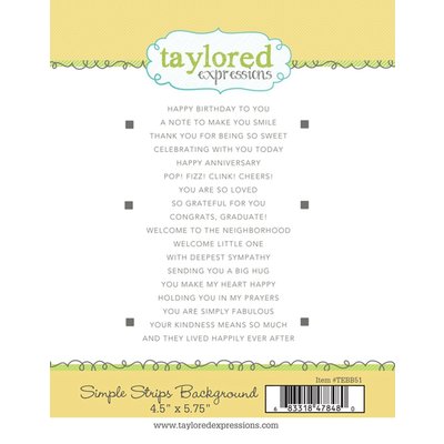 Taylored Expressions Stamps - Simple Strips (background) Taylored Expressions Stamps - Simple Strips (background)