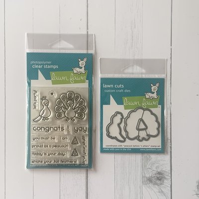 Lawn Fawn Stamp and Die (peacock before n afters) Lawn Fawn Stamp and Die (peacock before n afters)