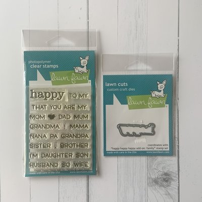 Lawn Fawn Stamp and Die (happy happy happy add-on: family) Lawn Fawn Stamp and Die (happy happy happy add-on: family)