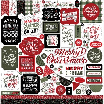 Echo Park Paper Element Cardstock Stickers 12X12 (christmas salutations) Echo Park Paper Element Cardstock Stickers 12X12 (christmas salutations)